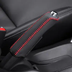 Leather Handbrake Cover for Cars, Hand Stitched Gear Shift Protector, Automotive Car Interior Modification Accessories, Durable and Stylish