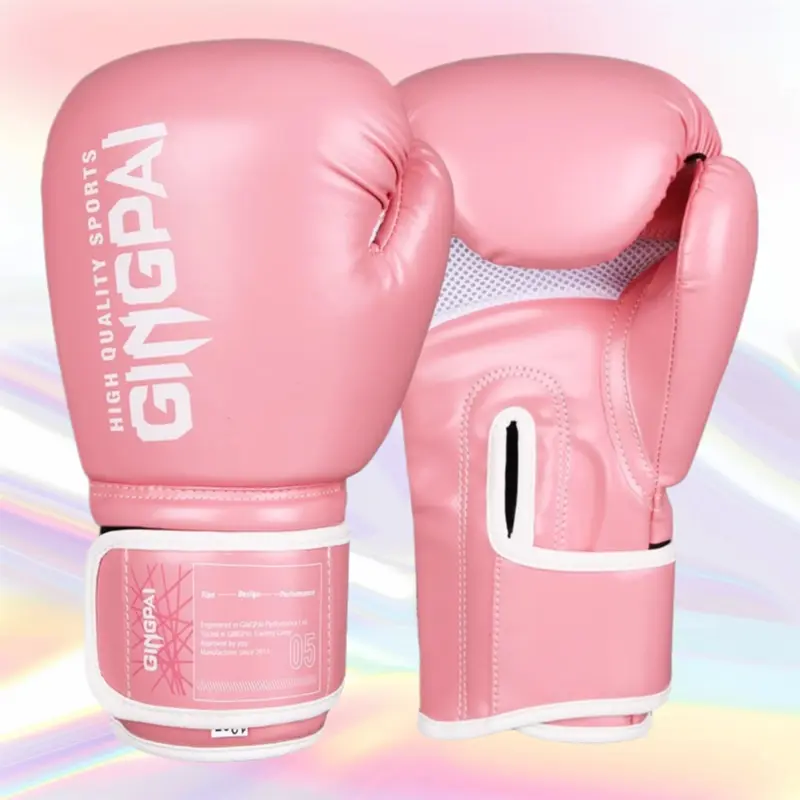 Pink Professional Boxing Gloves for Women Men Kids Muay Thai Sanda Sandbag Combat Training