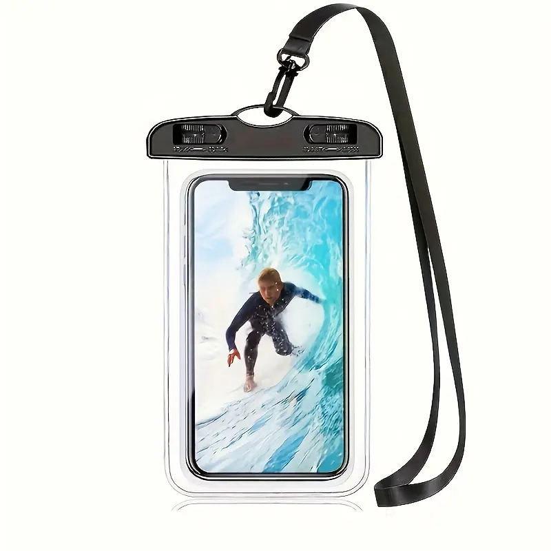 1pc Beach Travel Phone Protective Pouch, Sealed Bag to Keep Your Phone Safe and Dry, Universal Phone Pouch, Self-Sealing Bag Beach Diving Photography, Rafting, Transparent Phone Case, Phone Cover, Phone