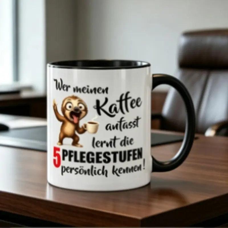 Fun Coffee Cup Gift Idea, Customizable Five-Step Care Process, Multiple Colors Available, 330ML Capacity, Personalized Information