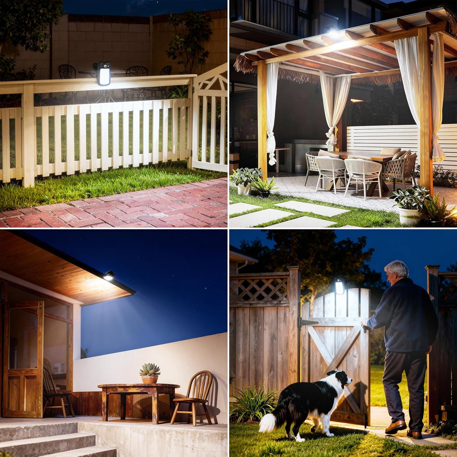 Ultra-Bright Solar Light,Compact Portable Clip-On Motion Sensor, Multi-Function Outdoor LED Safety Lighting, Pathway Security Lights, Suitable for Courtyard, Garden, Balcony, Patio, Fence, Deck, Wall, Garage, Workshop Repair