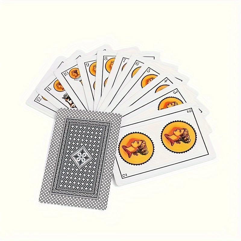 40-Card Pro-Grade Plastic Baraja Waterproof Spanish Playing Cards for Conquian, Briscas & Truco | 1/2 Deck Value Set