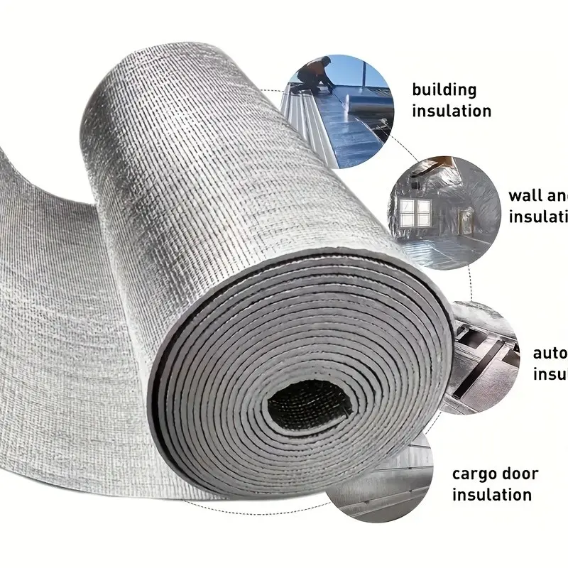 Insulation Roll, Aluminum Foil Insulation Roll, Heat Reflective Insulation Film, Aluminum Foil Thermal Barrier, 5mm Thickness