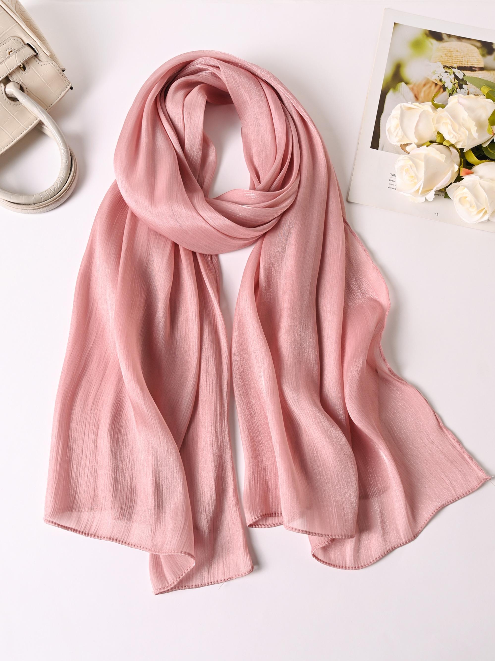 Women's Solid Color Scarf, Fashionable Soft Comfortable Shawl for Daily Wear, Casual Versatile Scarf for Women & Girls, Head Scarf