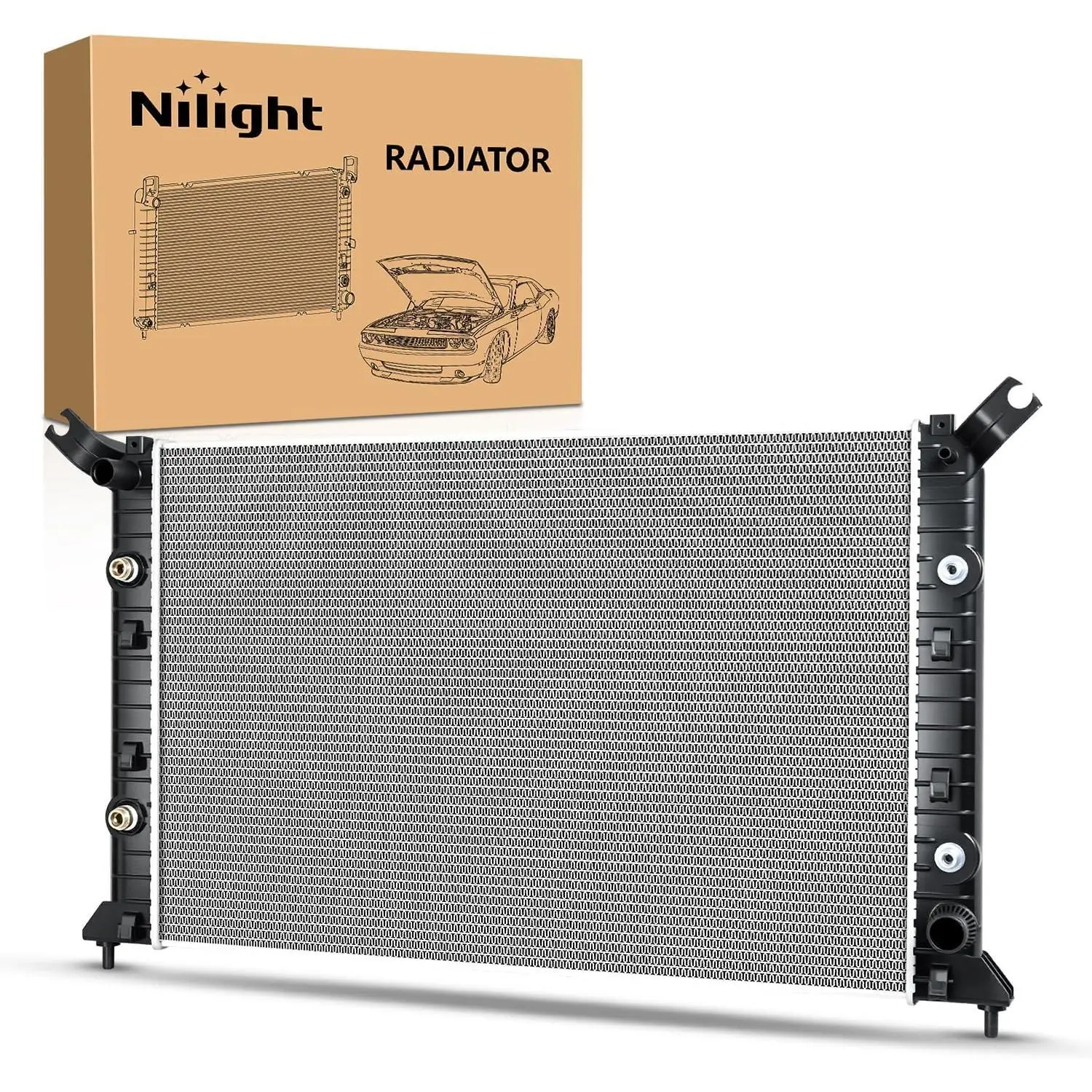 Nilight Radiator for Chevrolet Silverado 2500 HD 3500 HD, GMC Sierra 2500 HD 3500 HD 2011 2012 2013 2014 2015 2016 2017 2018 2019 Automatic Transmission