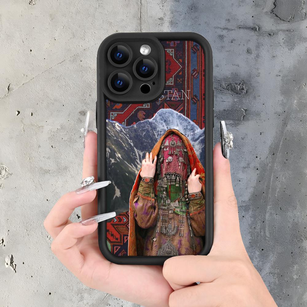 Tajikistan Art-Inspired Exotic Style - Durable and Long-Lasting |     Camera Protection |     Shockproof and Drop-Resistant |     Matte Anti-Slip |     Understated Light Luxury, UV Printed. Suitable for iPhone 17 E Air Pro ProMax iPhone16 15 14 Plus 13 12