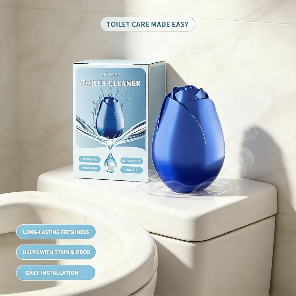 Tired Of Stinky Toilets? Rose Toilet Cleaner, Automatic Stain & Odor Remover For Toilet Tank, Fresh Scent Every Flush