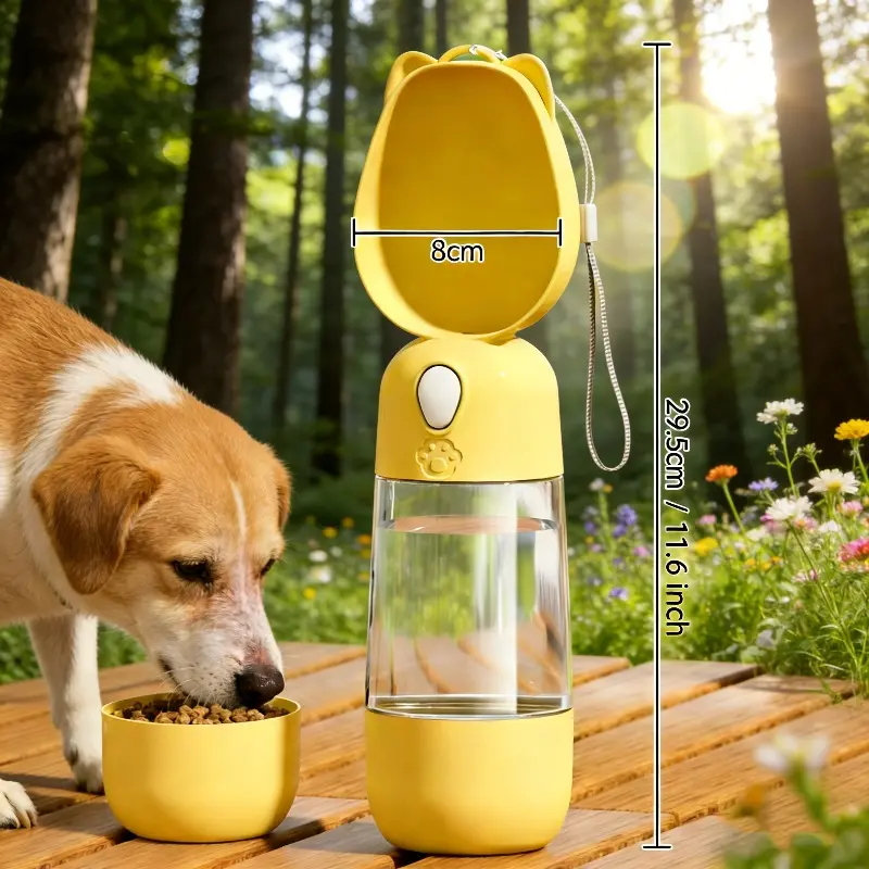 Random color 1pcs pet water cup dog water cup, outdoor portable dog water bottle, drinking and feeding two-in-one, leak-proof travel water cup, universal going out kettle for cats and dogs