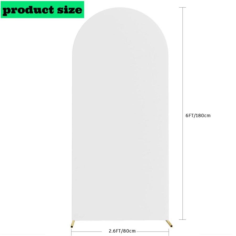 Arch Backdrop Cover, Double-sided Wedding Arch Cover, Spandex Fitting Round Top Backdrop Cover, Party Decoration Supplies for Birthday Party Wedding Decoration, Party Decorations Banners, Wedding Arched Backdrop (Arch Support Not Included)