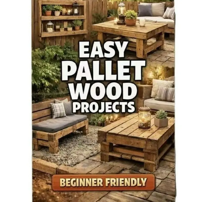 Easy Pallet Wood Projects Book, DIY Outdoor Furniture for Beginners, Step-By-Step Instructions, Perfect for Home Improvement Enthusiasts