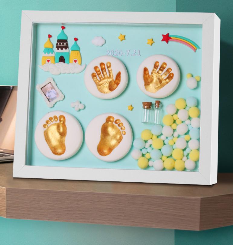 Capture Tiny Miracles! Baby Handprint Footprint Memorial Frame