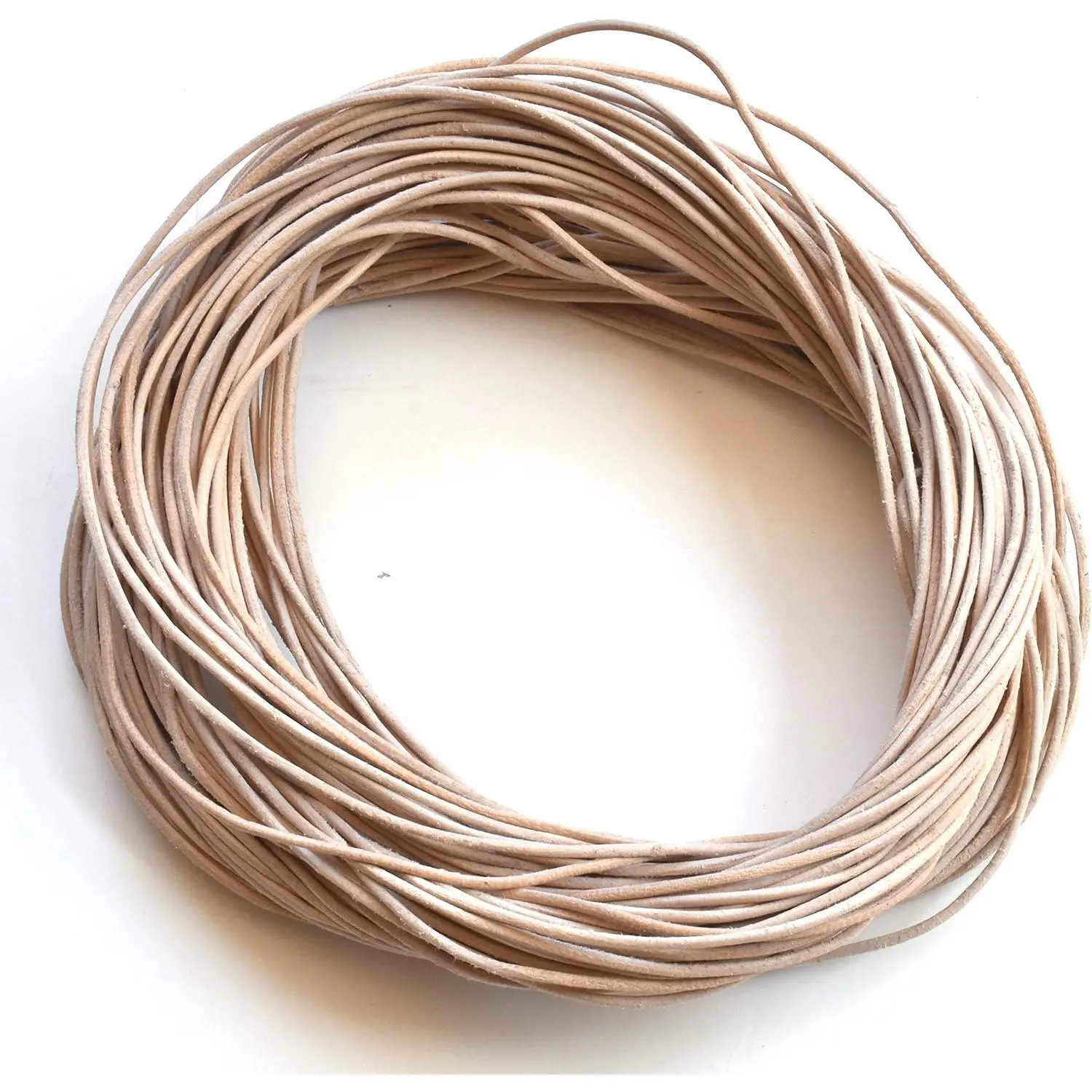 1 mm  Untreated Leather Cord, 25 Meters Hank (82 )