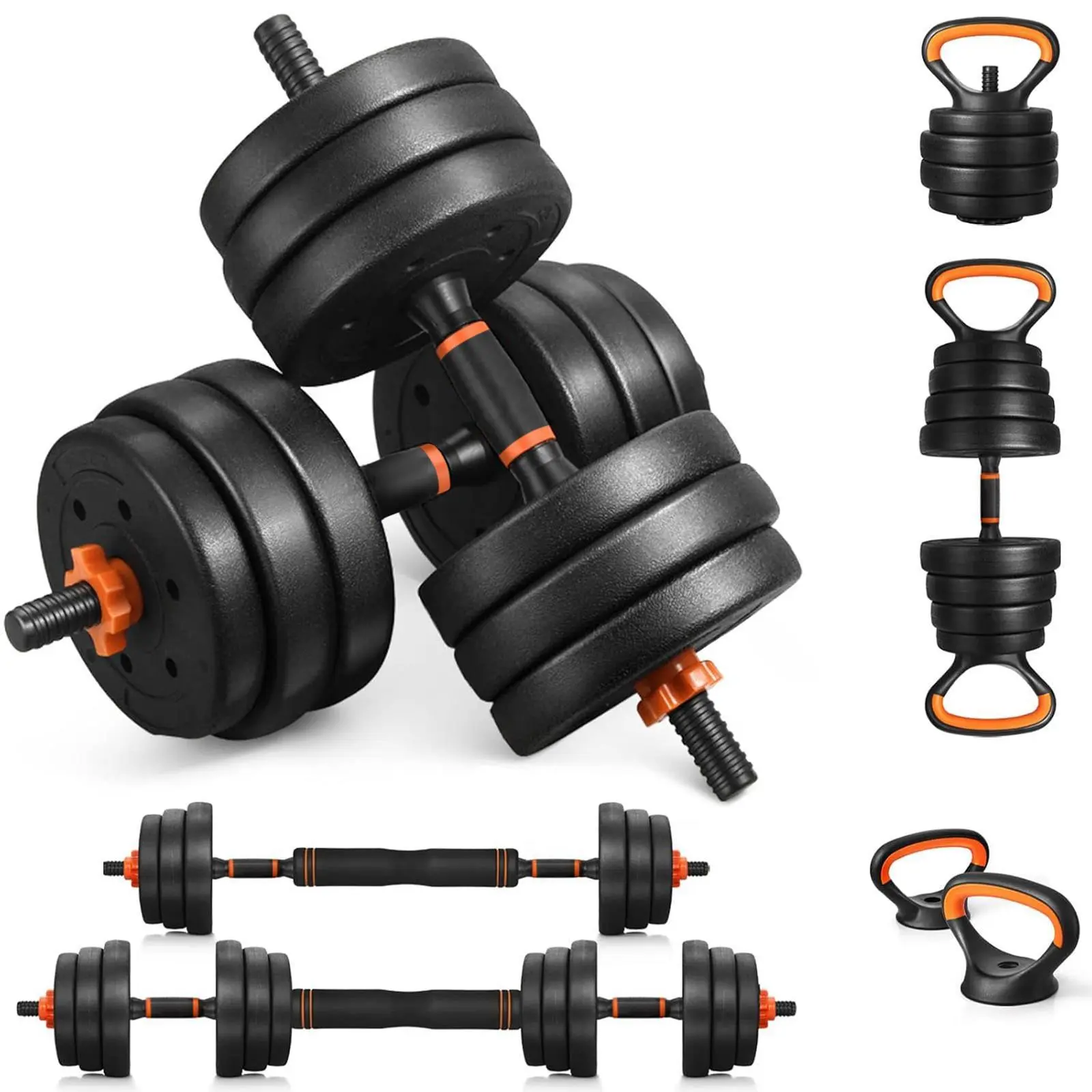 Adjustable-Dumbbells-Sets,Free Weights-Dumbbells Set of 2 Convertible To Barbell A Pair of Lightweight for Home Gym,Women and Men Equipment