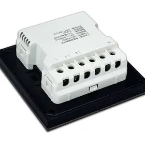 Three-Gang Tempered Glass Single Live Wire Smart Switch with Voice & Remote Light Control for Home Use