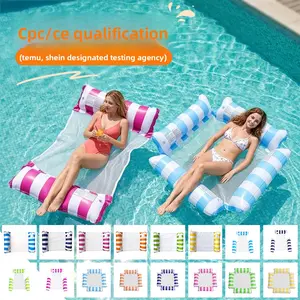 Outdoor inflatable floating water bed, single-person foldable swimming mattress, floating device, water hammock