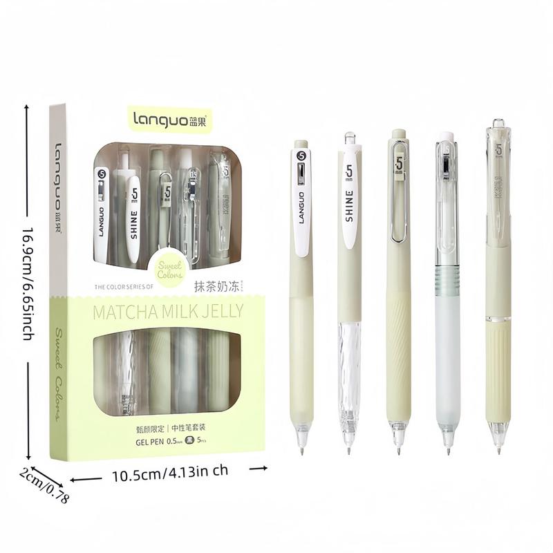 Gel Pen Set,  1 Set  Quick Dry Ink Pen, Aesthetic Retractable Pen, Smooth Writing Pen, Retractable Gel Pens for Writing, Journaling, School, Office
