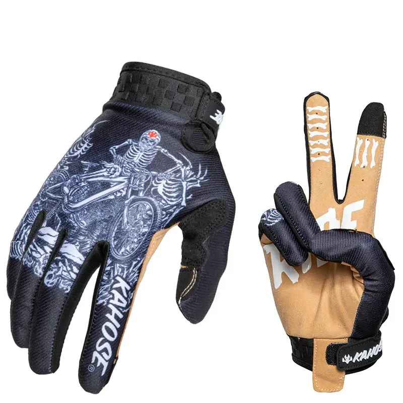 BLACK+GRAY Touchscreen Cycling Gloves, Unisex Full Finger Bike Gloves, Lightweight Breathable Outdoor Sports Gloves, Men's Women's Riding Gear
