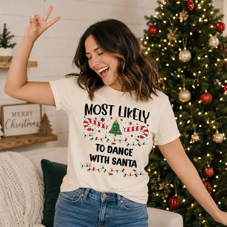 Personalized Most Likely Christmas Shirt, Funny Holiday Shirt, Matching Group Outfit, Family Holiday Gift