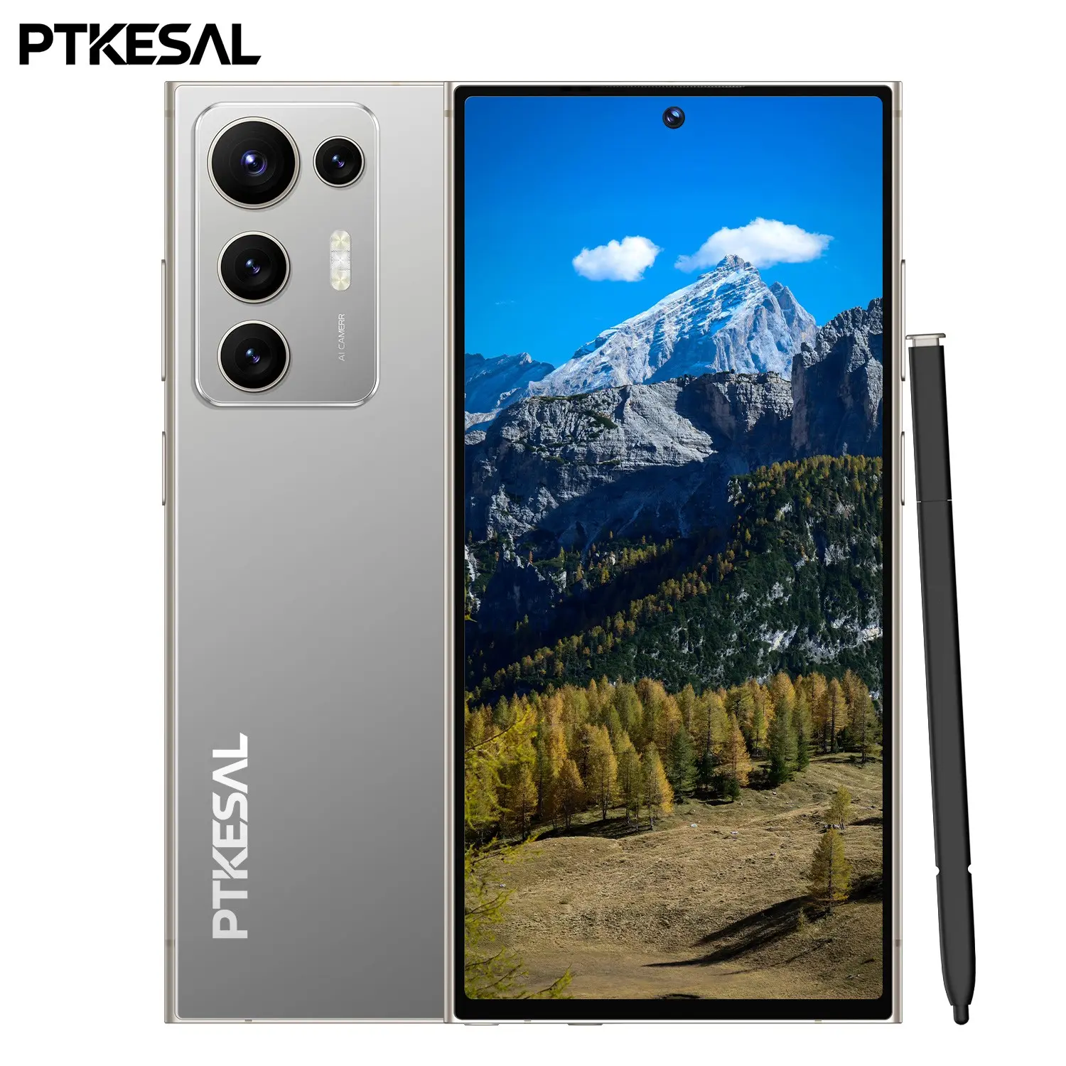 Ptkesal-6.8-inch smartphone S26 Ultra global unlock 4GB+64GB Android 10 high-definition pixel 5+13MP battery 4100mAh dual SIM card face unlock smartphone with stylus