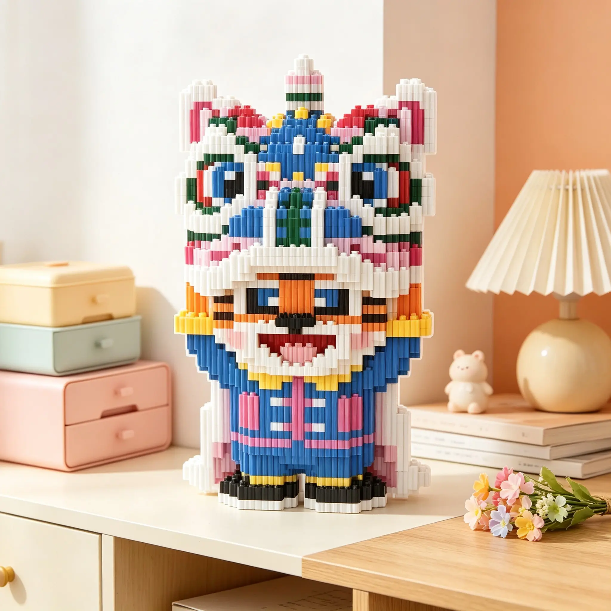 3D Forest Animal Building Blocks, Perfect for Home Decor, Party Decoration, Ideal Gift, Handmade Craft, Lightweight Statue, Collectible Ornament