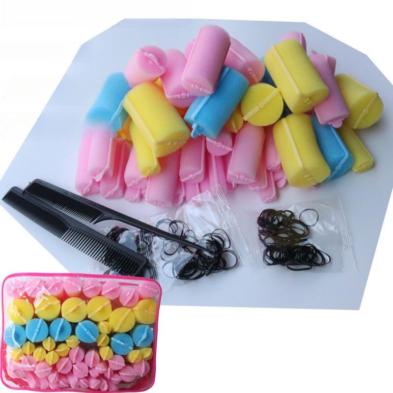 58PCS Heatless Foam Hair Rollers Set, Heatless Curlers, Heatless Curling Set, Non-Damaging Styling Tool for Women and Girls, Travel-Friendly Hair Care Accessories