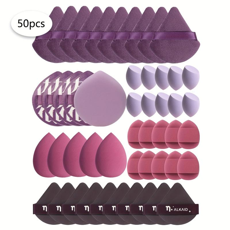 40/50/60 pieces of multifunctional cosmetic sponge powder puff in local warehouse, a beauty tool, used to mix BB cream, liquid foundation and loose powder to create flawless foundation makeup. It can also be mixed with concealer, blush and eye shadow. It