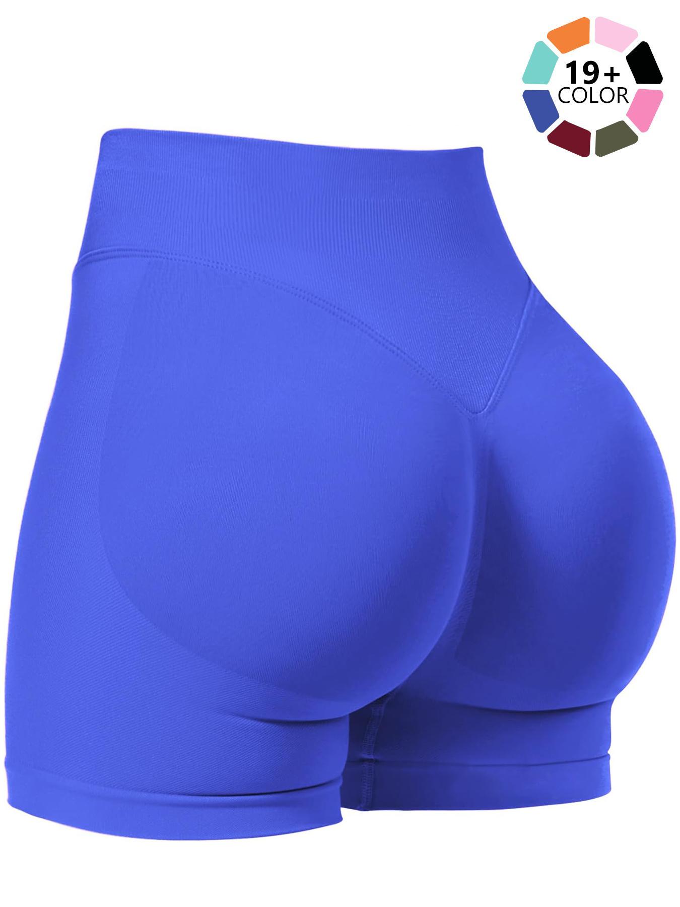 Seamless Shorts for Women, Invisible Scrunch Butt Lifting Gym Booty Biker Shorts, Breathable Comfortable High Stretch Skinny Shorts, Gym Shorts, Ladies Sportswear for Indoor Outdoor Wear, Athletic Shorts, High Waist Shorts