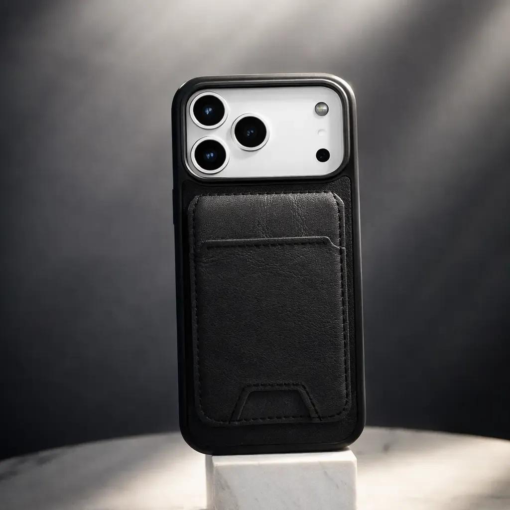 Quriov MagSafe Wallet with Adjustable Stand Compatible with Magnetic Wallet for Phone Leather Magsafe Card Holder for iPhone 16/15/14/13/12 series Only supports products with MagSafe