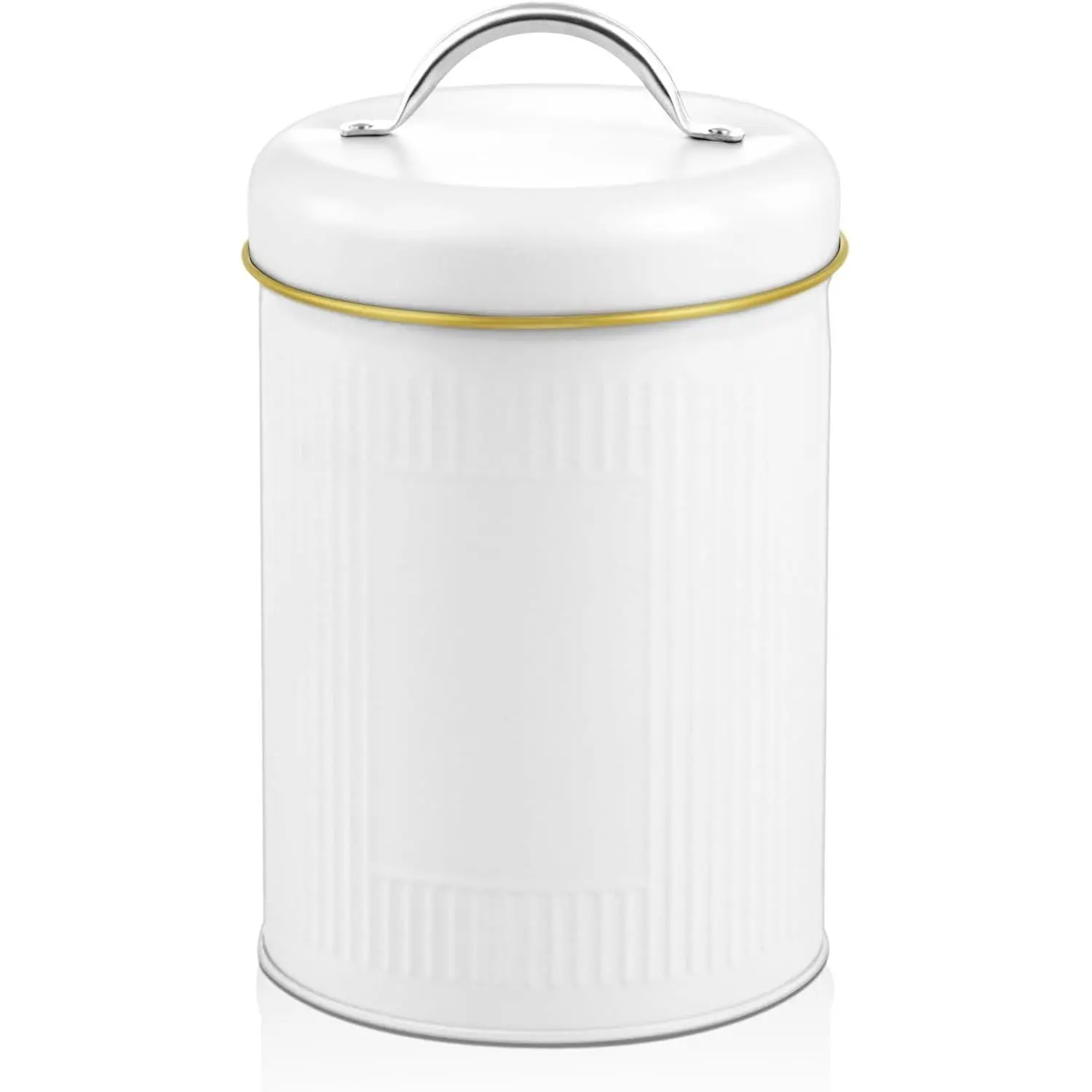 Coffee Canister Storage Container 42 Oz Vintage Airtight Coffee Bean Jar with Lids Food Tins with 12 Label Stickers Kitchen Counter Pantry Organization for Candy Sugar Cookie Tea