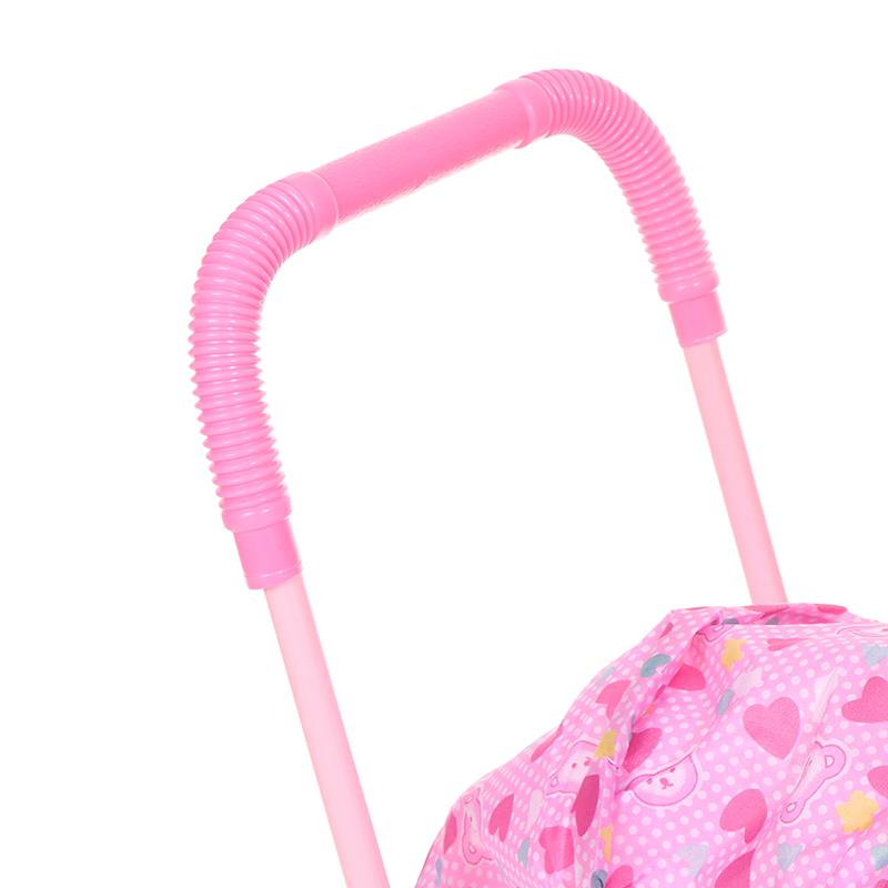 Simulation Doll Stroller Set Pink Baby Stroller Pretend Play Toys Rocking Chairs Swing Bed Dining Chair Doll House Accessories