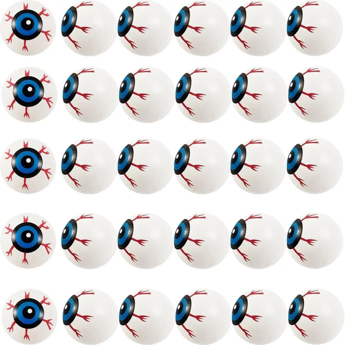 30PCS Plastic Halloween Eyeballs - Scary Ping Pong Fake Eye Balls 1.5 Inch for Kids Toys, Halloween Party Favors, Goody Bag Fillers, Terror PropsGift