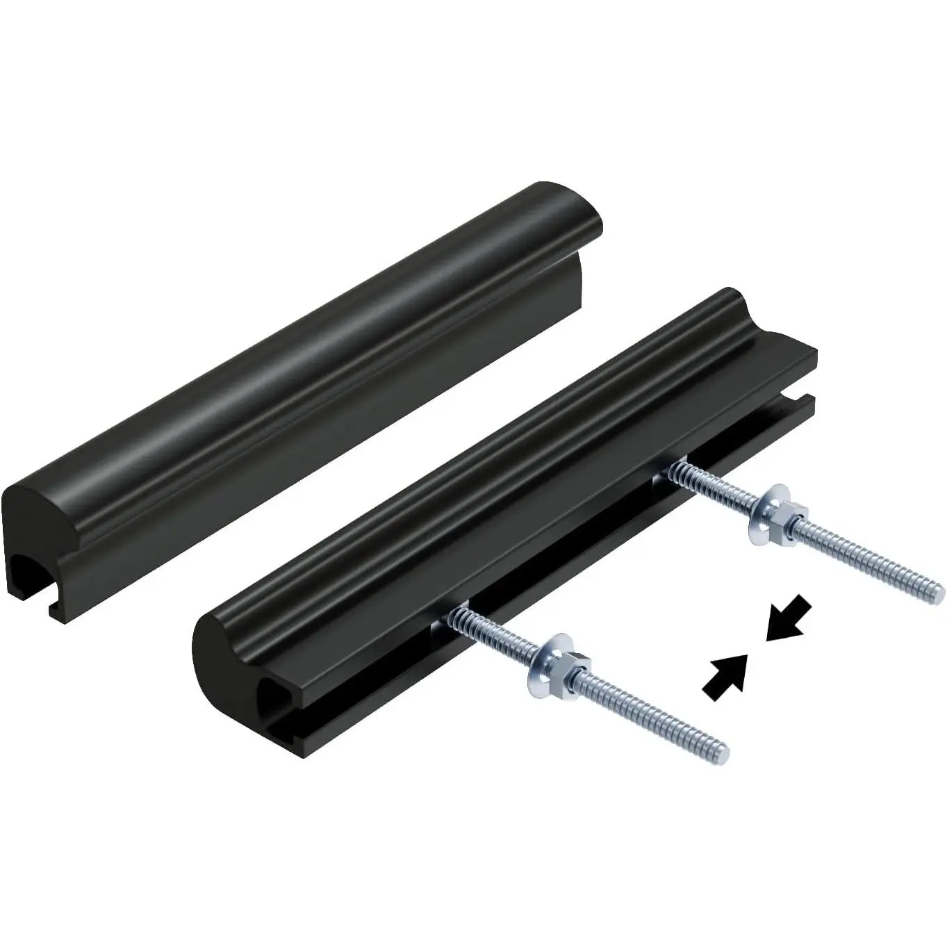 5 Pack Black Adjustable Cabinet Pulls, 1" to 4" (25-102mm) | Sturdy , Rustproof, Smooth , Ideal for Cabinets, Drawers, and Furniture, Mounting Screws Included