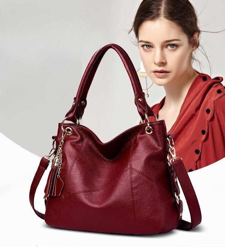 BIGWIG New Flow Speed Women's Handbag, Genuine Leather Tote Bag, Work Shoulder Bag, Large Luxury Design