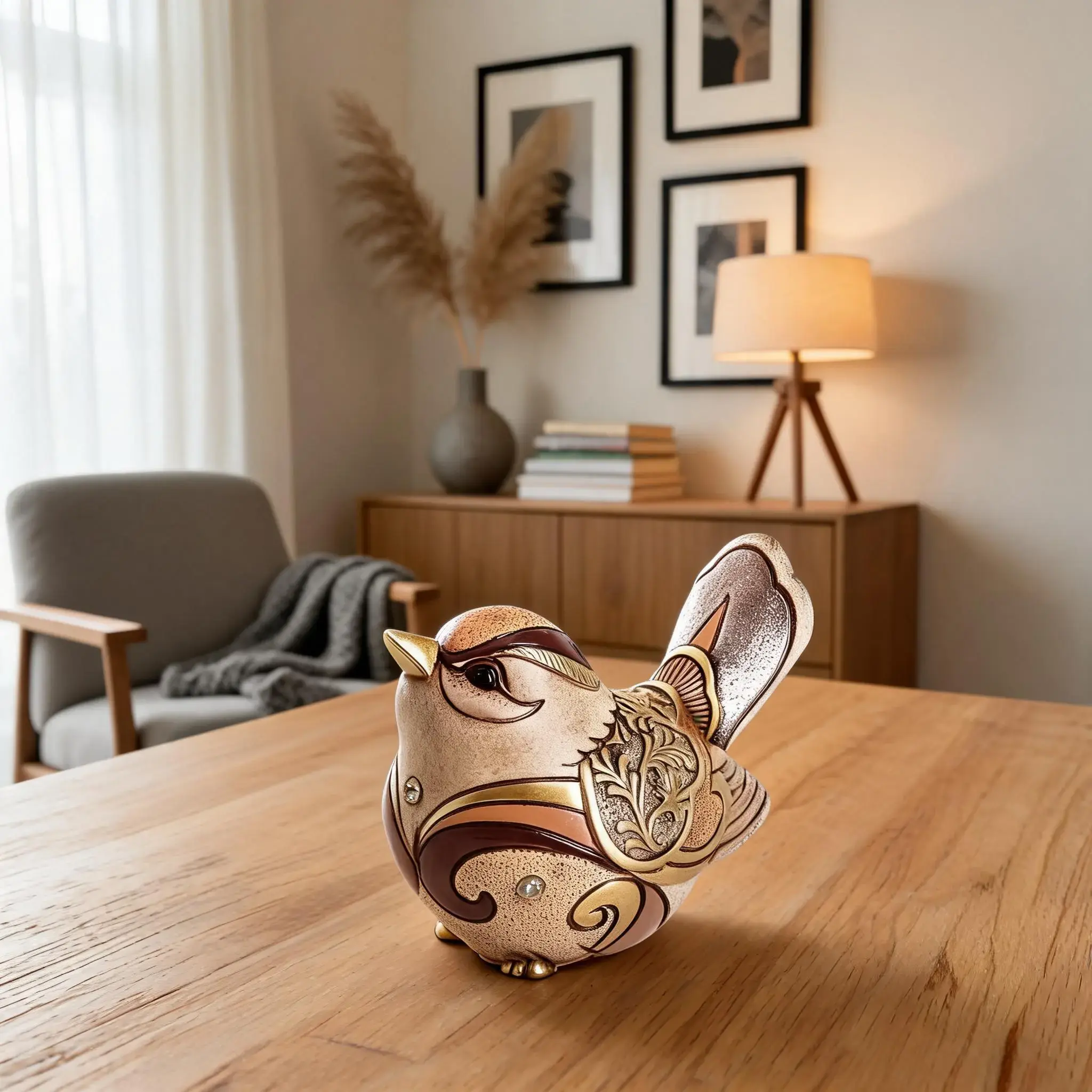 Bohemian Retro Wooden Bird Figurines, Perfect for Home & Office Décor, Ideal Easter Gift for Bird Enthusiasts, Unique Artistic Accents