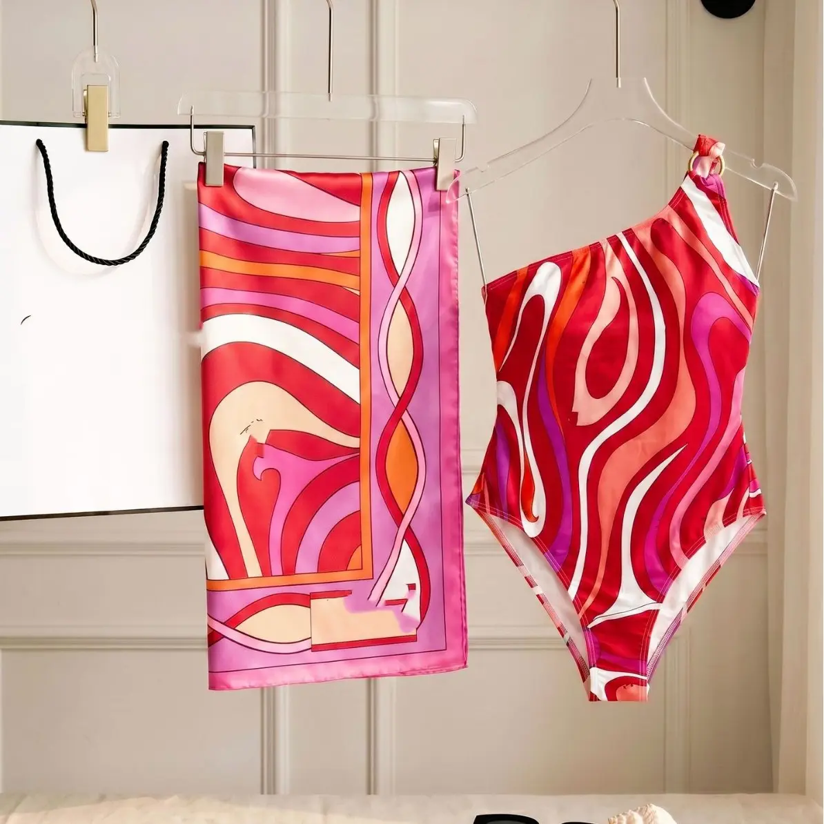 2026 New Women's Striped Printed Bikini Swimsuit High Cut Sexy Beachwear Bathing Suit