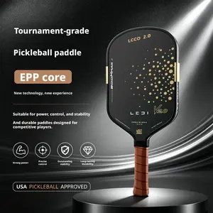 Gold War God New Rain Point Pickleball Racket, Advanced Player Carbon Fiber T700, Epp Core, Hot Pressed, Sports Training Gear
