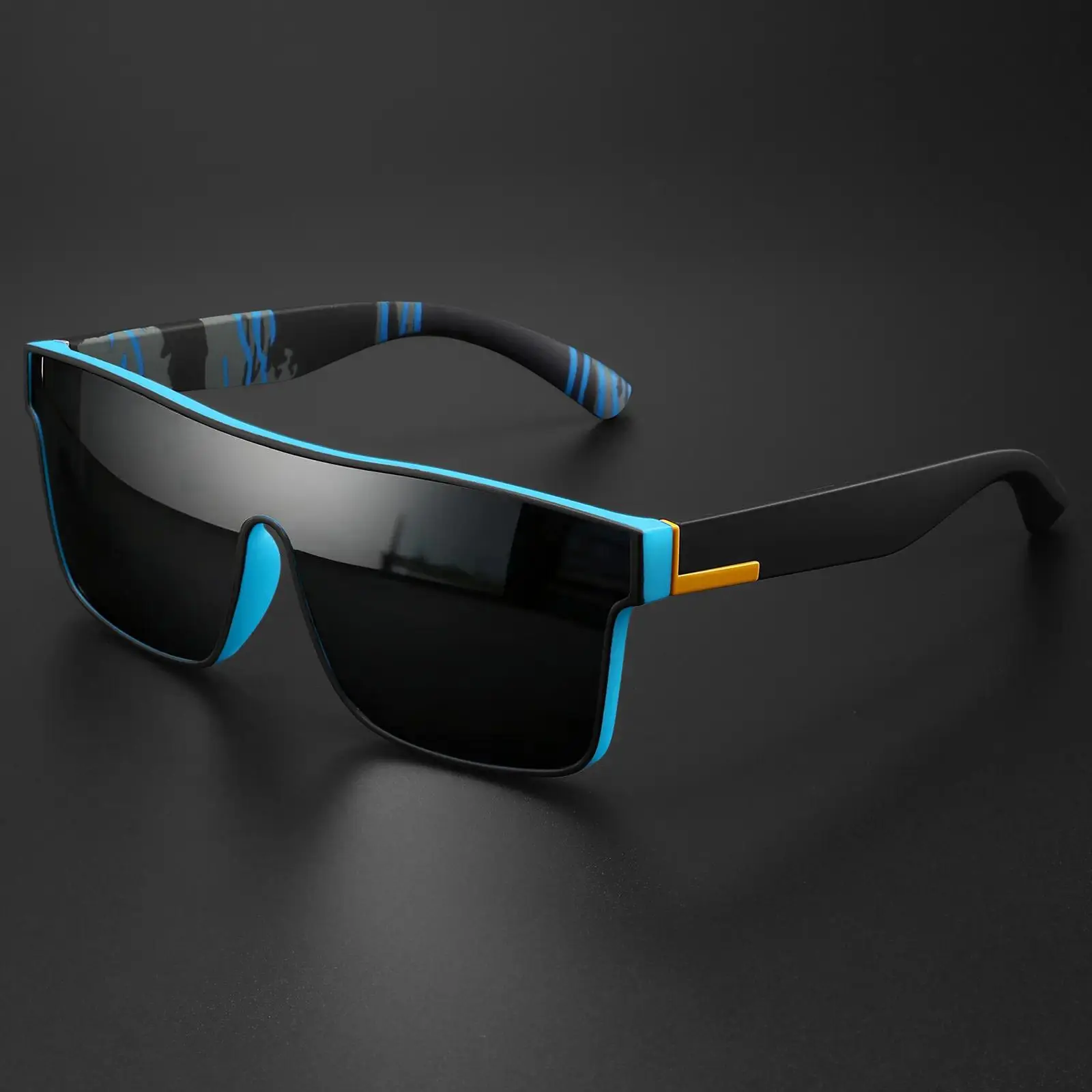 Classic Colorful Unisex Sports Sunglasses for Men and Women, One-Piece Lens Design with UV400 Protection and Anti-Glare Function, Trendy Eyewear for Cycling, Hiking, Travel, Streetwear and Daily Outdoor Wear