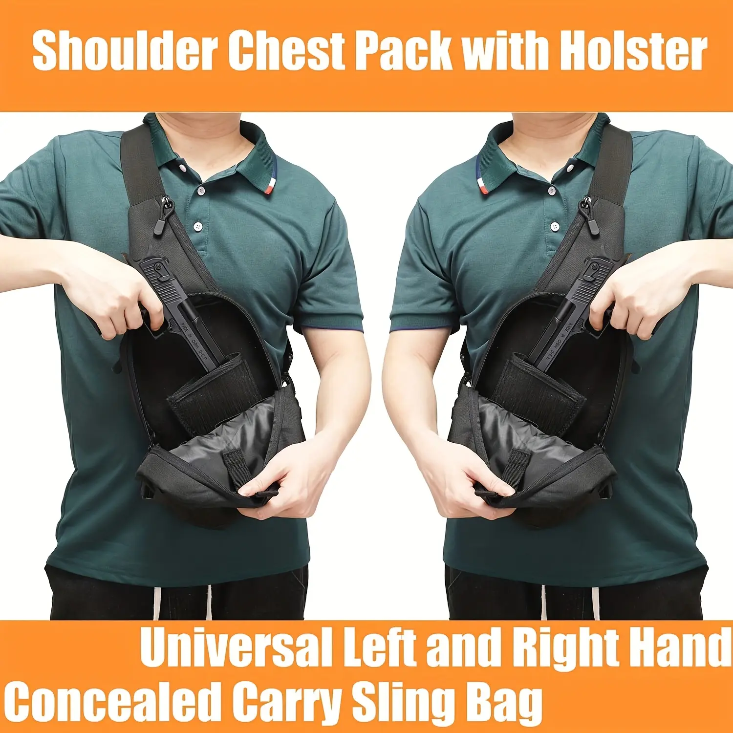 Hidden Crossbody Bag for Concealed Carry with Adjustable Strap Fashion Minimalist Everyday Use Women Men Travel Purse Small Lightweight Shoulder Bag