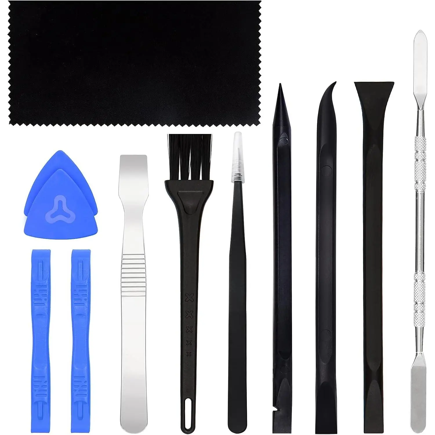 Spudger Pry Tool Kit 12 Piece Opening Tool, Metal & Plastic Spudger Tool Kit, Prying Cleaning & Open Tool for iPhone, Laptop, iPad, Cell Phone, MacBook, Tablet, Computer, PS4, Electronics
