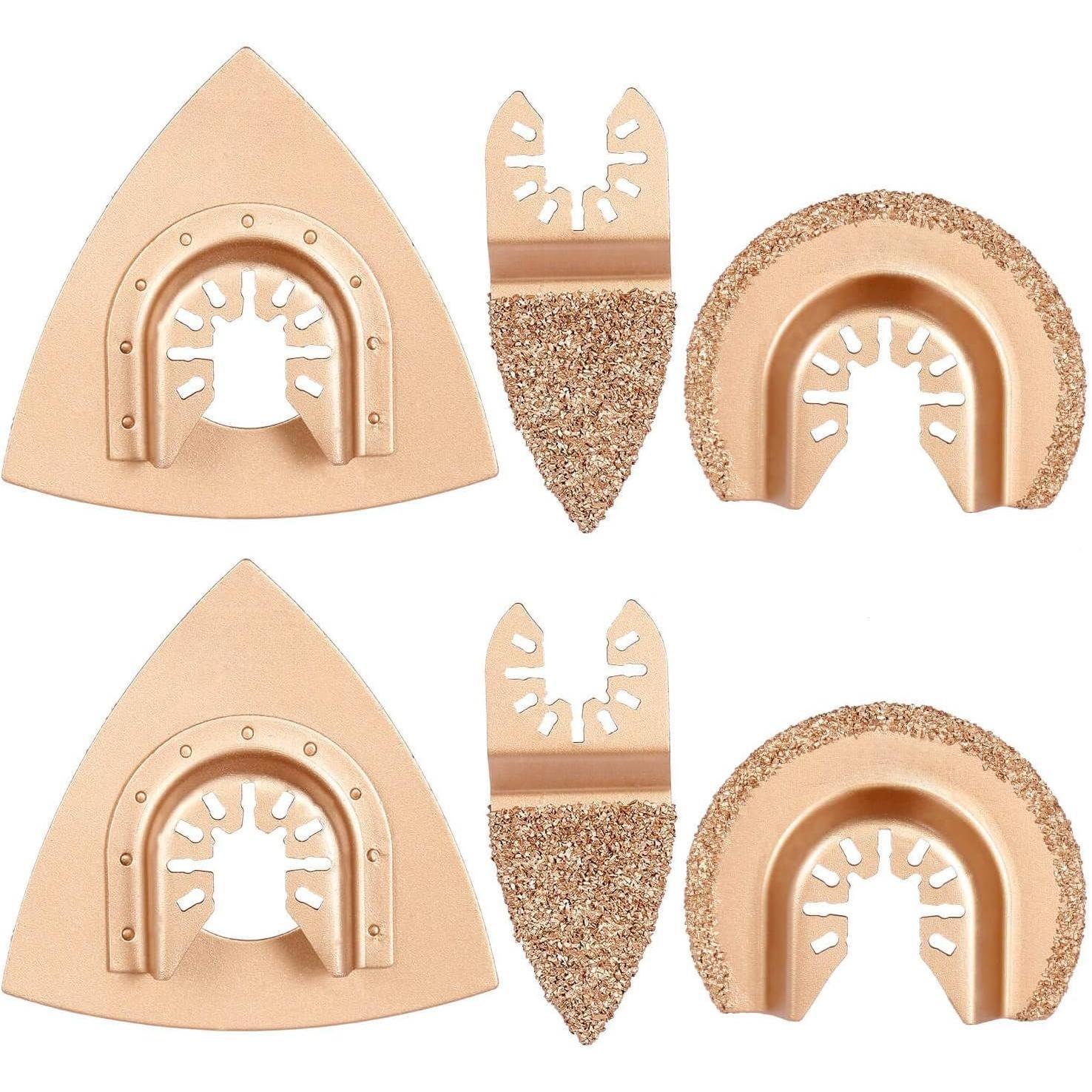 6 count Universal Carbide Oscillating  ,  Mixed Multitool