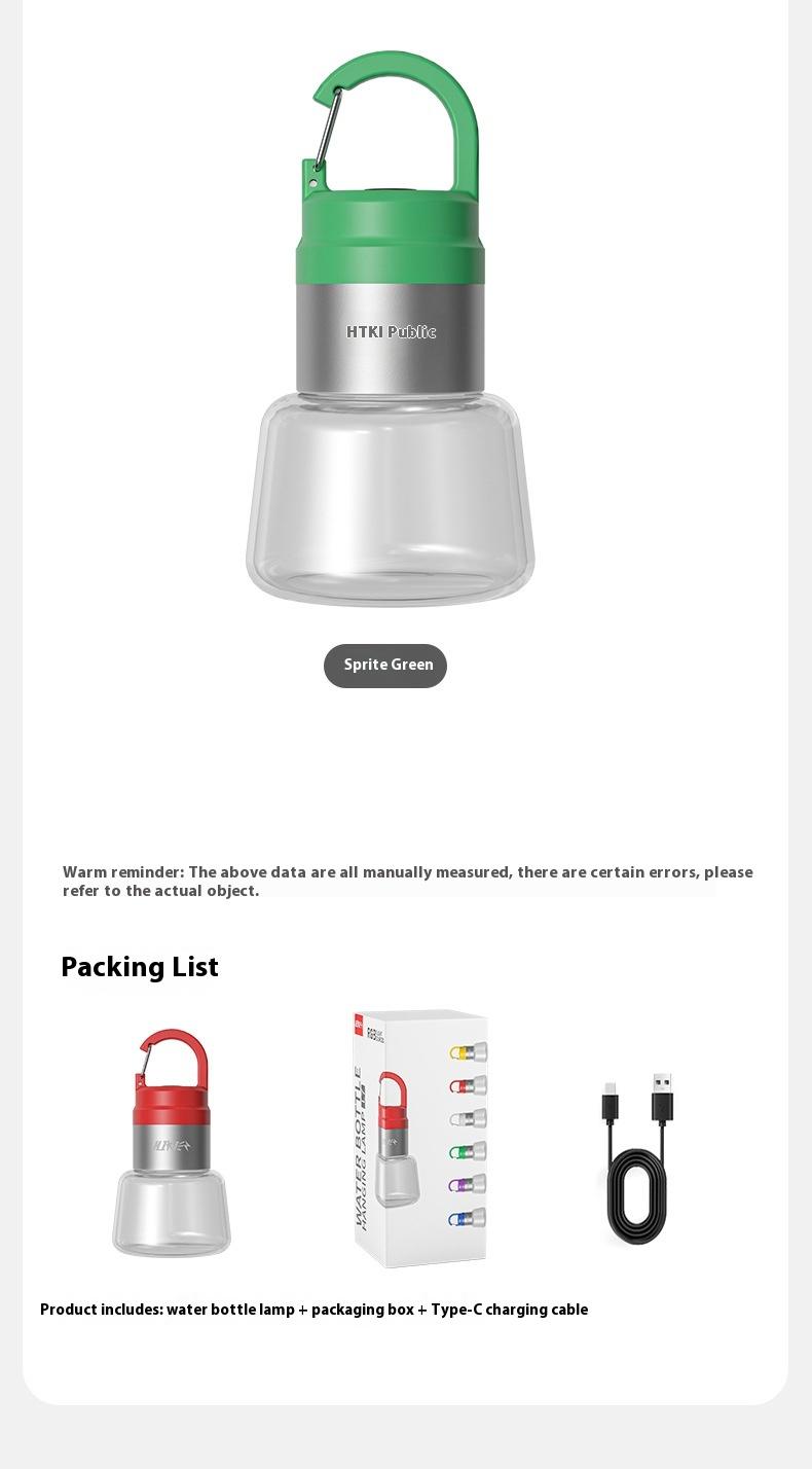 fast  shipping  items Bright LED Emergency Lanterns Lightweight and portable, tent party, outdoor lighting, romantic atmosphere, creative multi-functional color water bottle light, camping outdoor atmosphere light, flashing signal mode, waterproof, long b