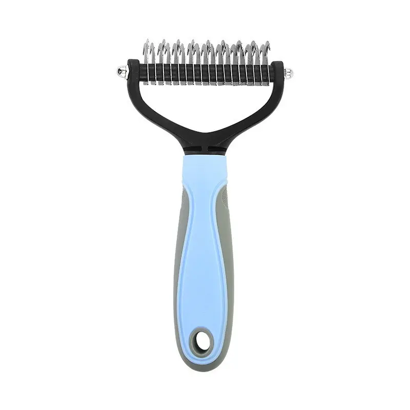 Pet Grooming Brush, Double-Sided Gentle Deshedding & Dematting Undercoat Rake Comb for Dogs & Cats, Reduces Shedding & Flying Hair, ABS Eco-Friendly Anti-Slip Handle, Grooming Tools Available in Multiple Sizes #GLOBAL PICKS
