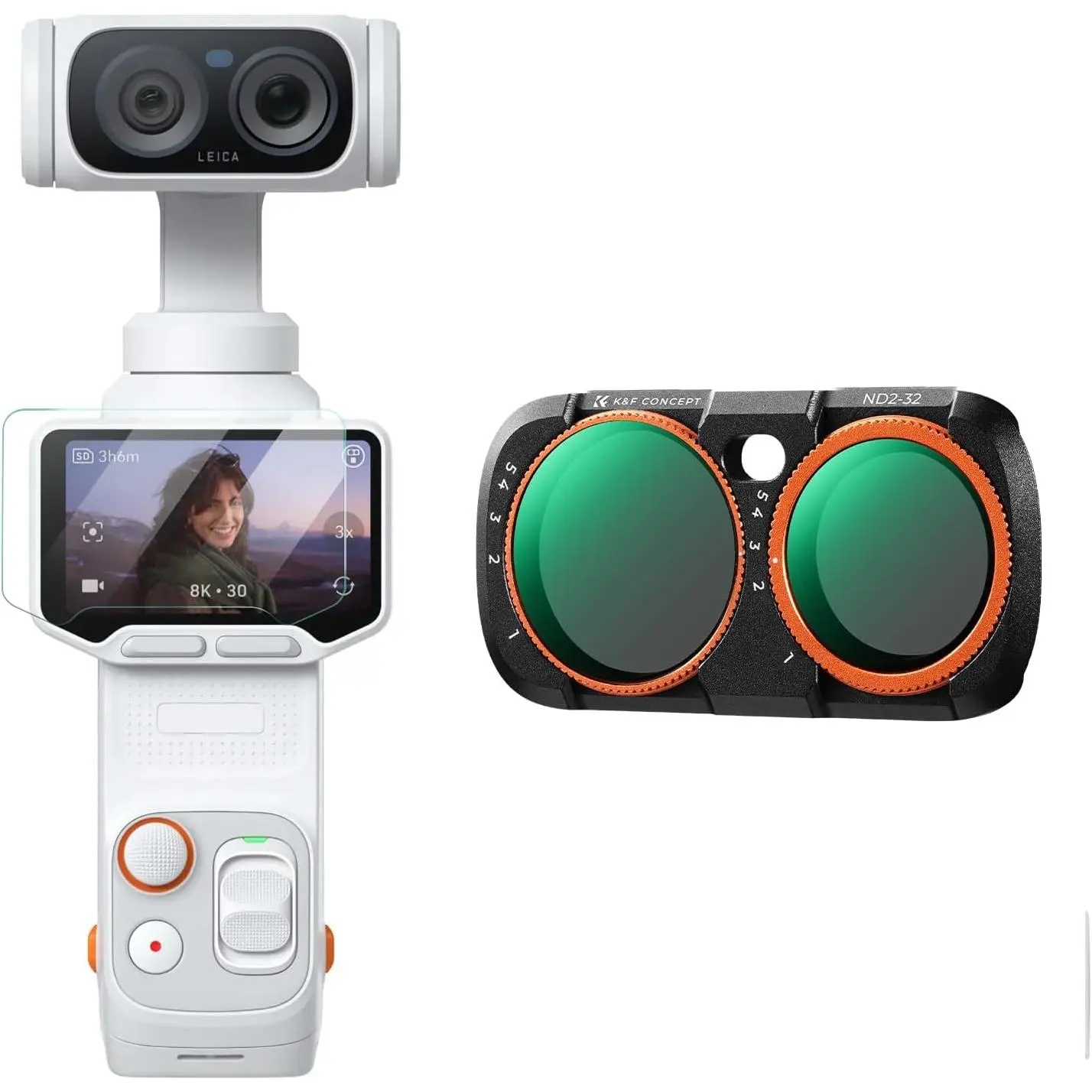 K&F CONCEPT Luna Ultra Handheld Action Camera Filter, Variable ND32-512