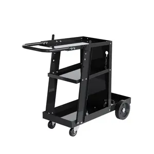 Heavy Duty 3-Tier Welding Cart – 400 lbs Capacity, Higher Handle – Professional Welder Cart for Industrial & Scientific Use, Metal Utility Storage