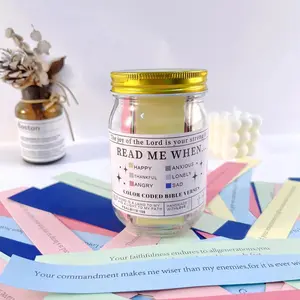Bible Verse Jar, 1 Count Emotional & Feelings Bible Verse Jar, Prayer Card Jar, Christian Gift for Men & Women, Bottles
