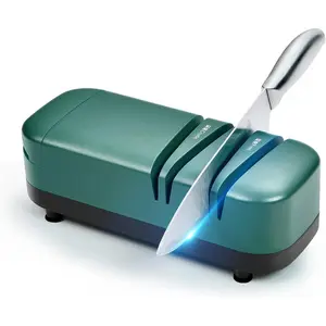 Electric  Sharpener, Professional  Sharpener for , 2 Stages for Kitchen  Quick Sharpening & Polishing, with  Sharpening, Green