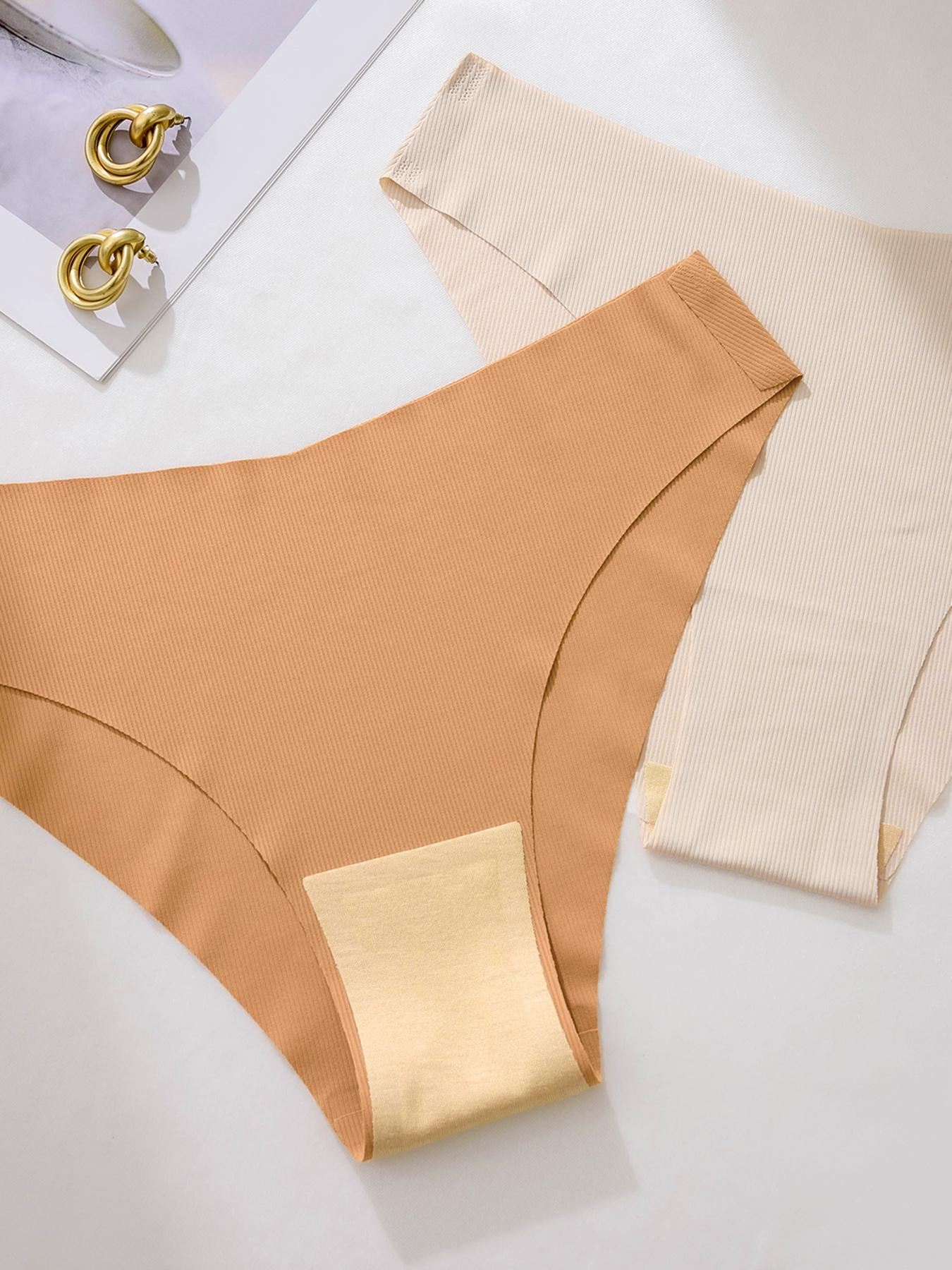 Women's Solid Color Brief, Soft Comfy Breathable Panties for Daily Wear, Women's Underwear for Summer, Soft Fit Panty