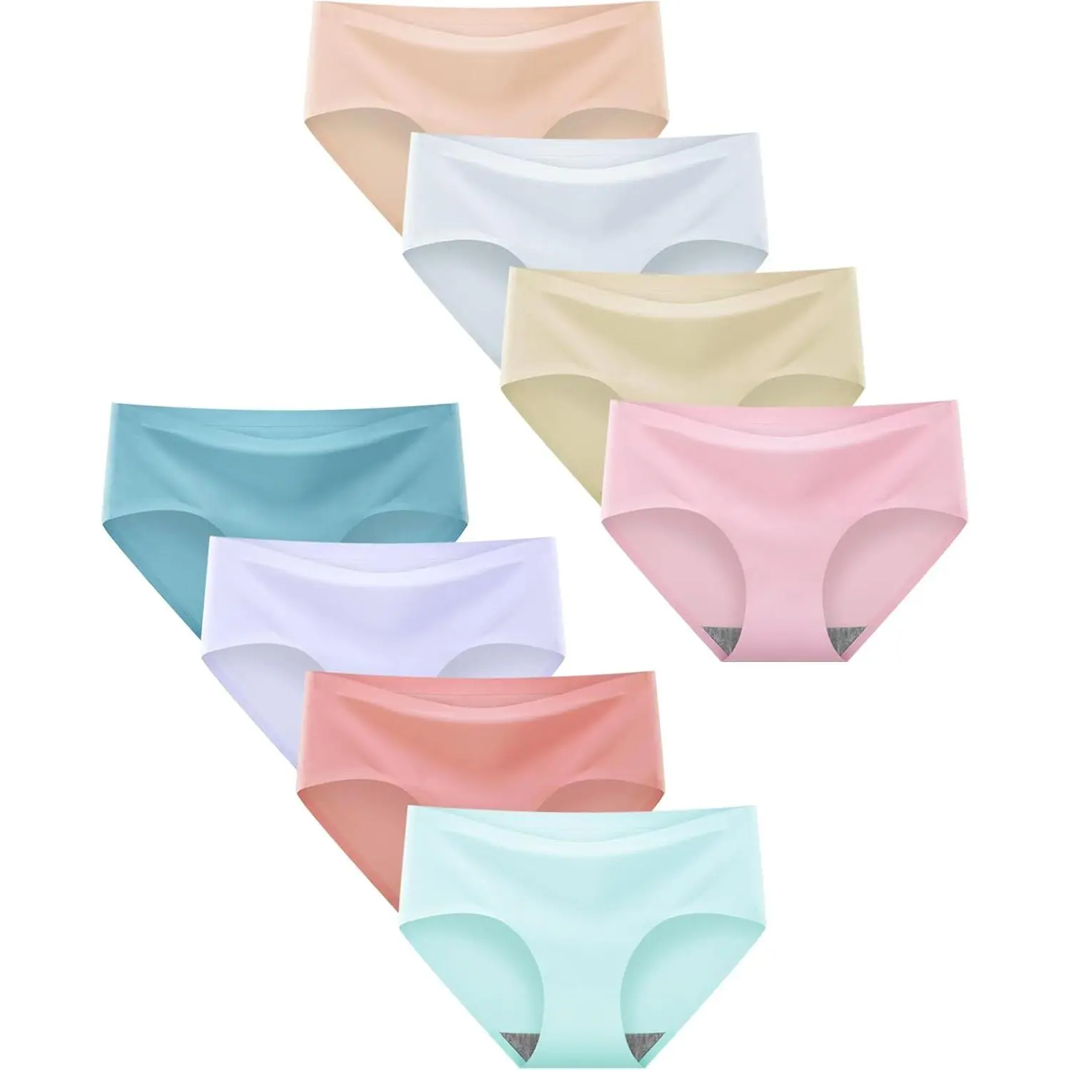 Teenage Girls' Breathable Invisible Seams Underwear - Lightweight, Snug-Fitting, Multi-Size Multi-Pack for Daily Wear & Confidence Boost