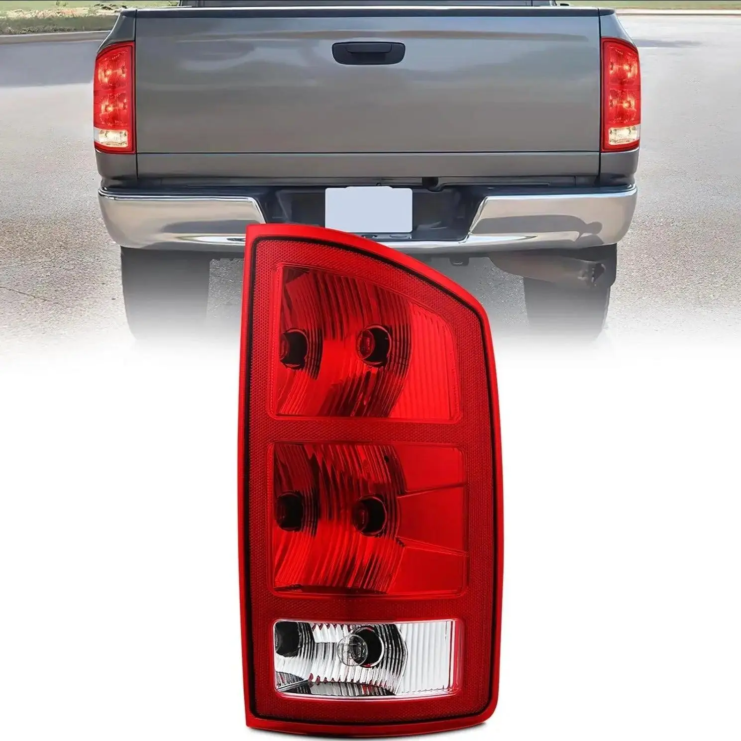 Nilight Passenger/Driver Side Taillight Assembly - OE Style Rear Lamp Replacement for 2002-2006 Dodge Ram 1500, 2003-2006 Ram 2500/3500, with Bulb, Corrosion-Resistant, Plug & Play Installation, Strictly Tested, Boosts Nighttime Visibility
