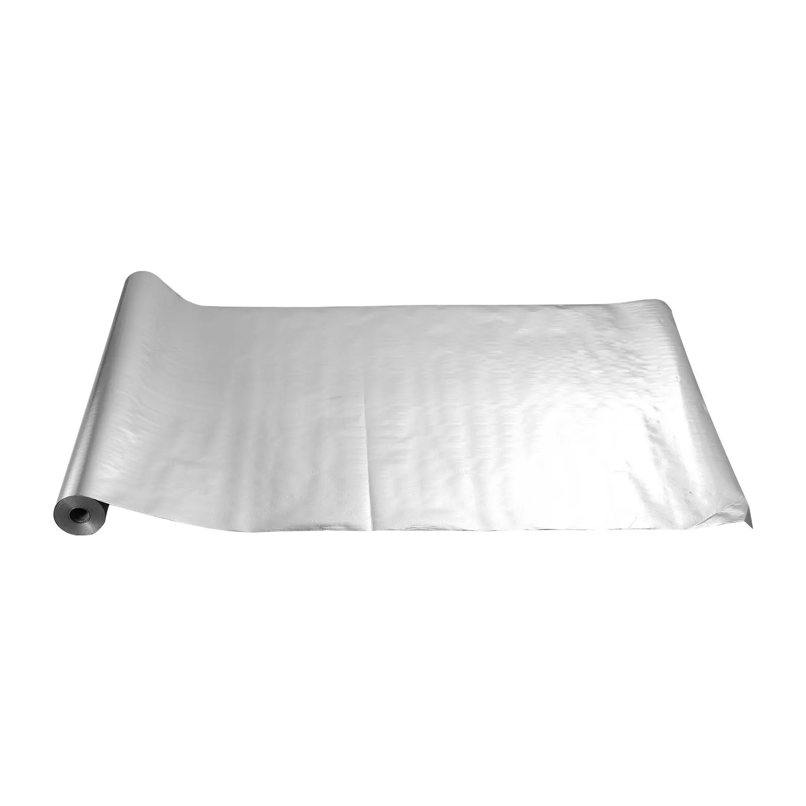 Double Reflective Insulation Roll, Aluminum Foil + Woven Fabric + Aluminum Foil (Non-Perforated) Construction, Nonporous Finish, Easy Installation